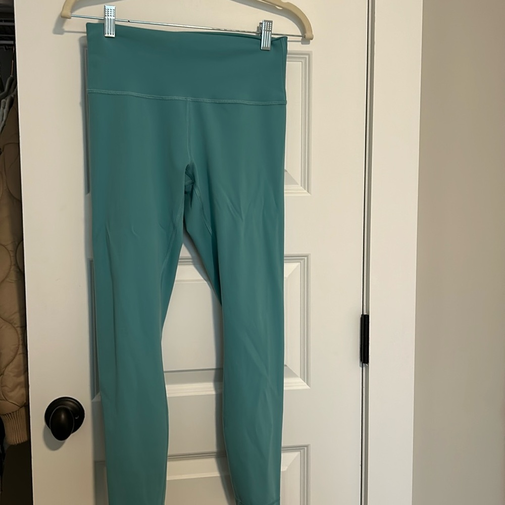 Tidal Teal Wonder Train leggings